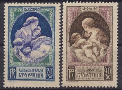 Frankreich, Michel Nr. 455-456, ungebraucht / hinge