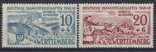 Französische Zone Württemberg, MiNr. 38-39 y, postfrisch