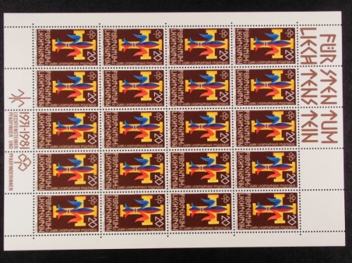 Liechtenstein, MiNr. 773 Kleinbogen, postfrisch