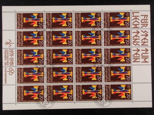 Liechtenstein, MiNr. 773 Kleinbogen, ESST