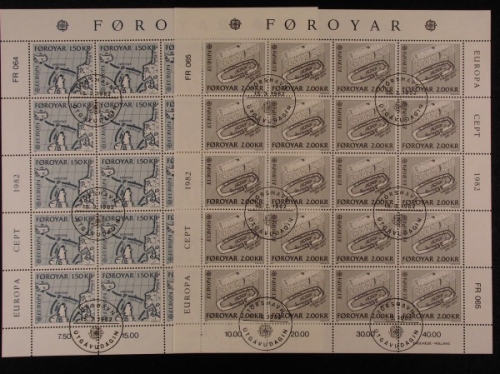 Färöer, MiNr. 70-71 Bögen, gestempelt