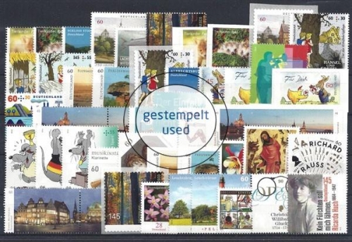 Deutschland (BRD), MiNr. 3047-3121, Jahrgang 2014, gestempelt