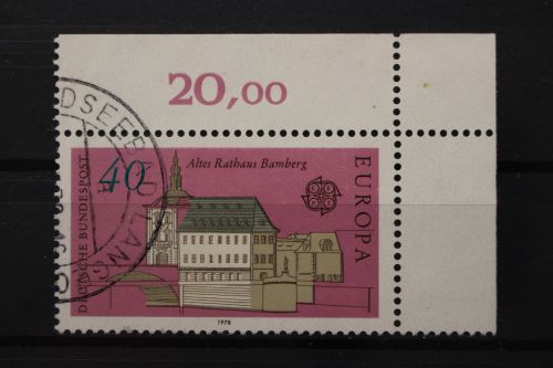 Deutschland (BRD), MiNr. 969, Ecke rechts oben, gestempelt