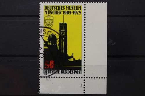Deutschland (BRD), MiNr. 963, Ecke rechts unten, FN 1, gestempelt