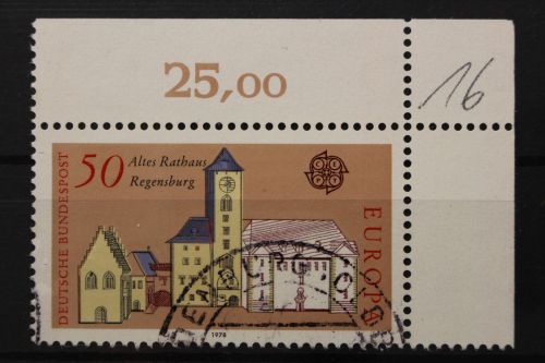 Deutschland (BRD), MiNr. 970, Ecke rechts oben, gestempelt