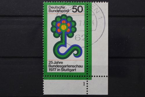 Deutschland (BRD), MiNr. 927, Ecke rechts unten, FN 1, gestempelt