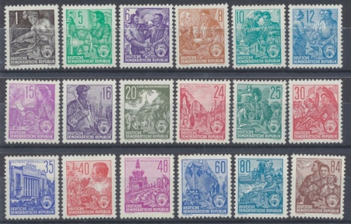 DDR, MiNr. 405-422, postfrisch