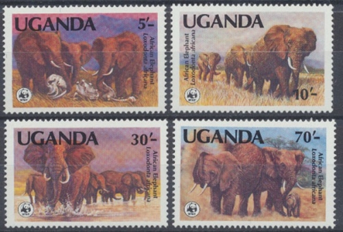 Uganda, MiNr. 361-364 C, postfrisch