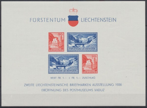 Liechtenstein, MiNr. Block 2, postfrisch