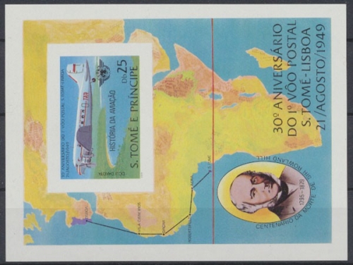 Sao Tome + Principe, Flugzeuge, MiNr. Block 35 B, postfrisch