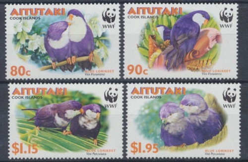 Aitutaki, Vögel, MiNr. 772-775, postfrisch