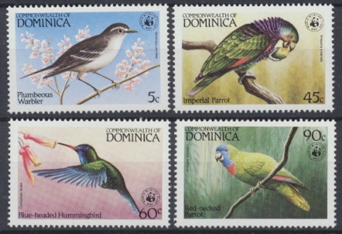 Dominica, Vögel, MiNr. 836-839, postfrisch
