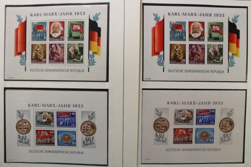 DDR 1953-1959, postfrische Sammlung mit allen Spitzenwerten