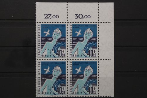 Berlin, MiNr. 196, Viererblock, Ecke rechts oben, postfrisch
