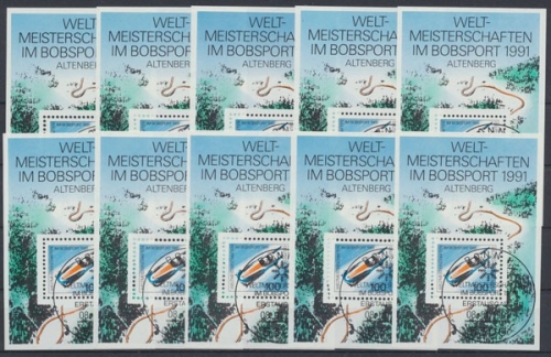 Deutschland (BRD), MiNr. Block 23, 10 Blöcke, ESST Bonn, gestempelt