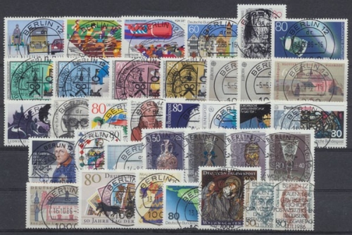 Deutschland (BRD), Michel Nr. 1268-1305 Jahrgang 1986, Berlinstempel
