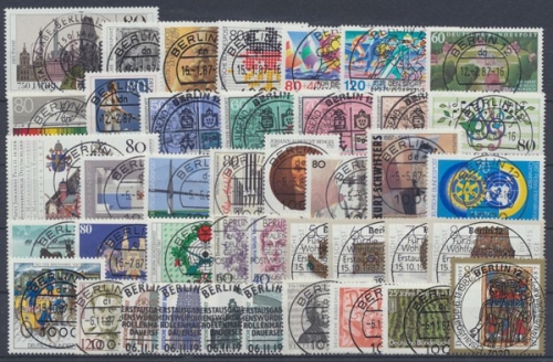 Deutschland (BRD), Michel Nr. 1306-1346 Jahrgang 1987, Berlinstempel