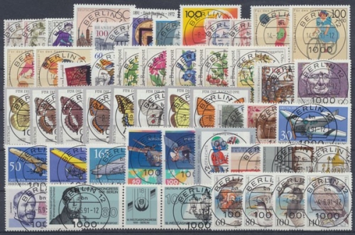 Deutschland (BRD), Michel Nr. 1488-1581 Jahrgang 1991, Berlinstempel