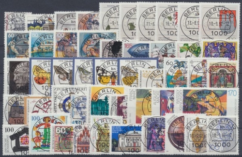 Deutschland (BRD), Michel Nr. 1582-1644 Jahrgang 1992, Berlinstempel