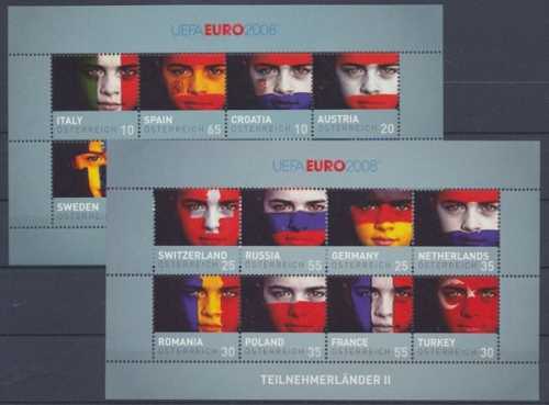 Österreich, MiNr. 2735-2750, 2 KB, postfrisch