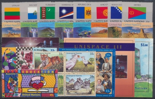 UNO New York, MiNr. 797-829, Jahrgang 1999, postfrisch