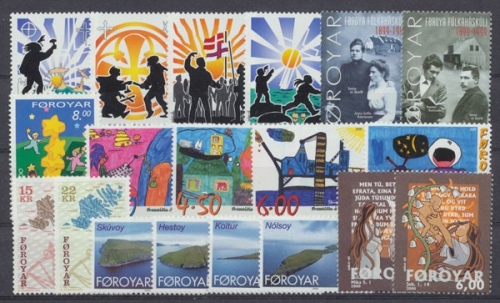 Färöer, MiNr. 368-386, Jahrgang 2000