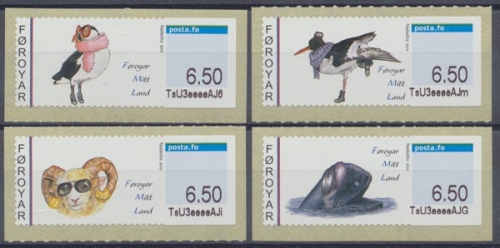 Färöer Automaten, MiNr. 17-20, postfrisch