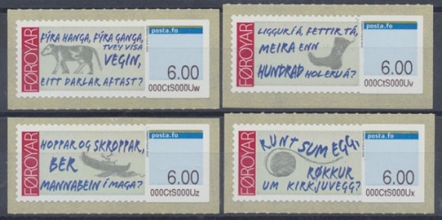 Färöer Automaten, MiNr. 5-8, postfrisch