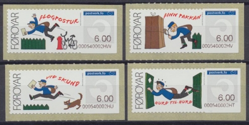Färöer Automaten, MiNr. 1-4, postfrisch