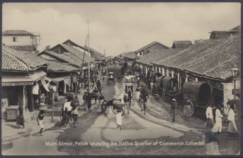 Ceylon, Colombo, Main Street, Pettah showing the Native Quarter of Commerce