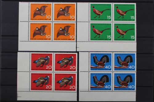 Berlin, MiNr. 250-253, 4er Blöcke, Ecken links unten, postfrisch