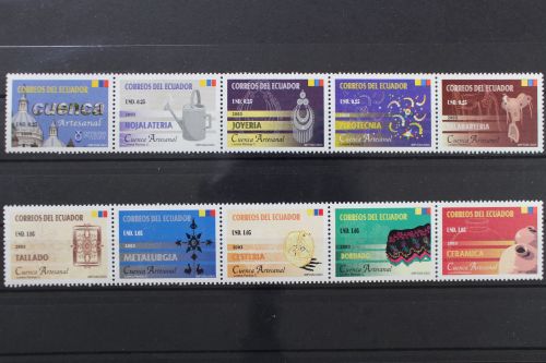 Ecuador, MiNr. 2708-2717, 2 Fünferstreifen, postfrisch