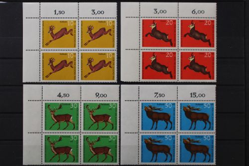 Berlin, MiNr. 291-294, 4er Blöcke, Ecken links oben, postfrisch
