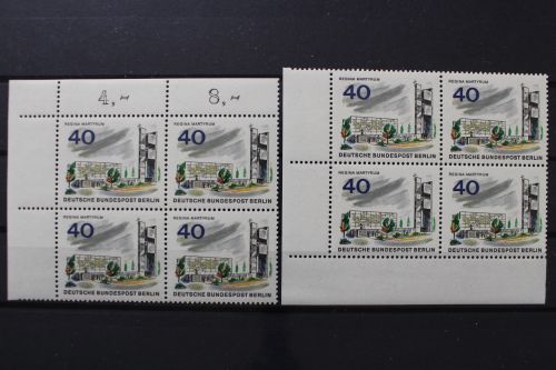 Berlin, MiNr. 258, 2 Eckrandvierer, li. oben + unten, postfrisch