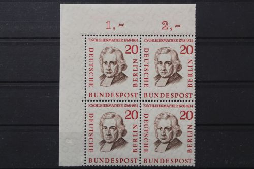 Berlin, MiNr. 167, 4er Block, Ecke links oben, postfrisch