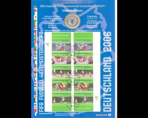BRD, Numisblatt 4/2003, FIFA Fußballweltmeisterschaft 2006