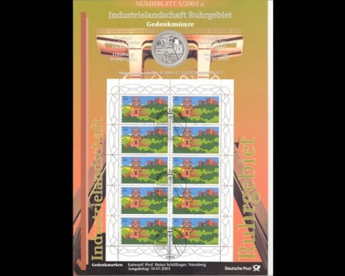 BRD, Numisblatt 5/2003, Industrielandschaft Ruhrgebiet