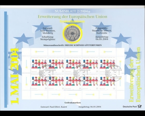 BRD, Numisblatt 2/2004, Erweiterung der Europäischen Union