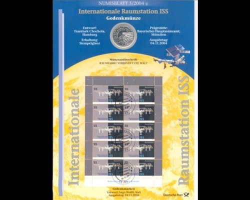 BRD, Numisblatt 5/2004, Internationale Raumstation ISS