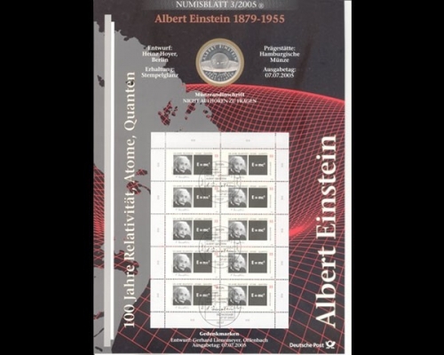 BRD, Numisblatt 3/2005, Albert Einstein