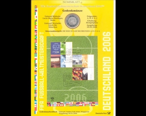 BRD, Numisblatt 5/2006, FIFA Fußballweltmeisterschaft 2006