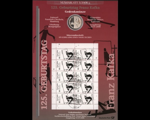 BRD, Numisblatt 3/2008, Franz Kafka