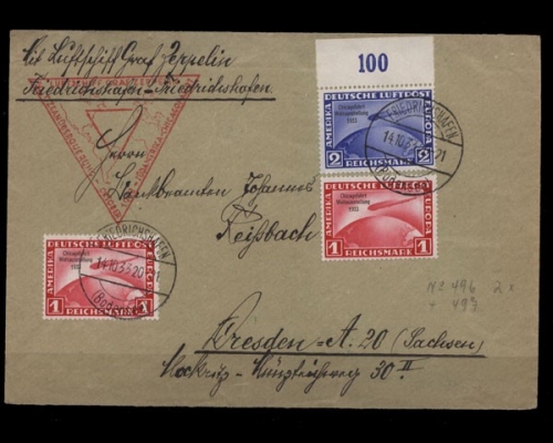 Deutsches Reich, Sieger-Nr. 238 Cba, Zeppelin-Brief