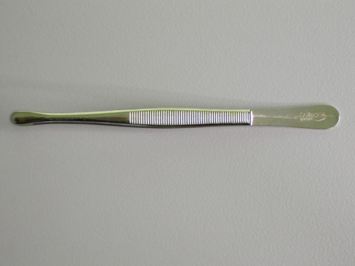 Lindner, Pinzette mit breiten Löffeln, 12 cm lang