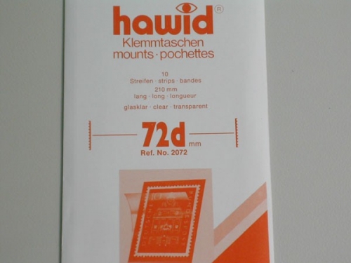 Hawid-Klemmtaschen, 10 Streifen glasklar, 72 mm