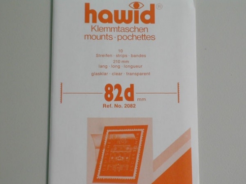 Hawid-Klemmtaschen, 10 Streifen glasklar, 82 mm