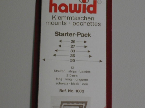 Hawid-Klemmtaschen, Starter-Pack mit 13 Streifen, schwarz