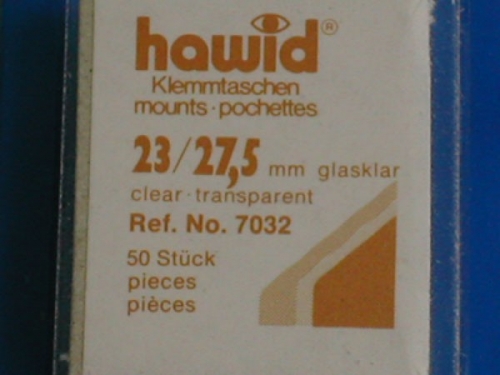 Hawid-Klemmtaschen, 50 Stück, glasklar, 23 x 27,5 mm