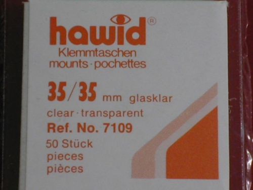 Hawid-Klemmtaschen, 50 Stück, glasklar, 35 x 35 mm