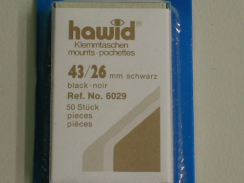Hawid-Klemmtaschen, 50 Stück, schwarz, 43 x 26 mm